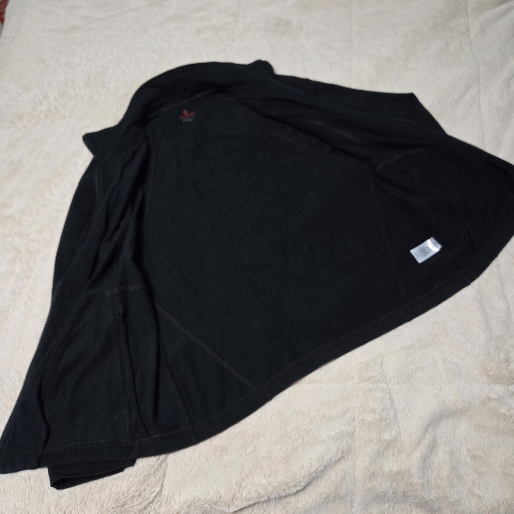 T by Talbots Jacket Lightweight Mockneck Black Stretch Performance Petite M PM - Picture 3 of 8